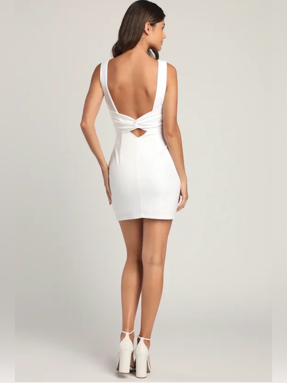 NWT Lulu's White Backless Twist-Back Mini Dress size XXL